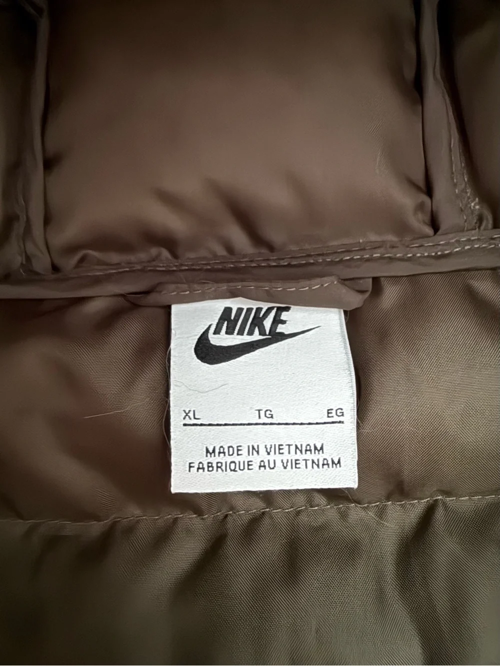 Nike Kids Hooded Puffer Jacket - Olive Green - Youth XL